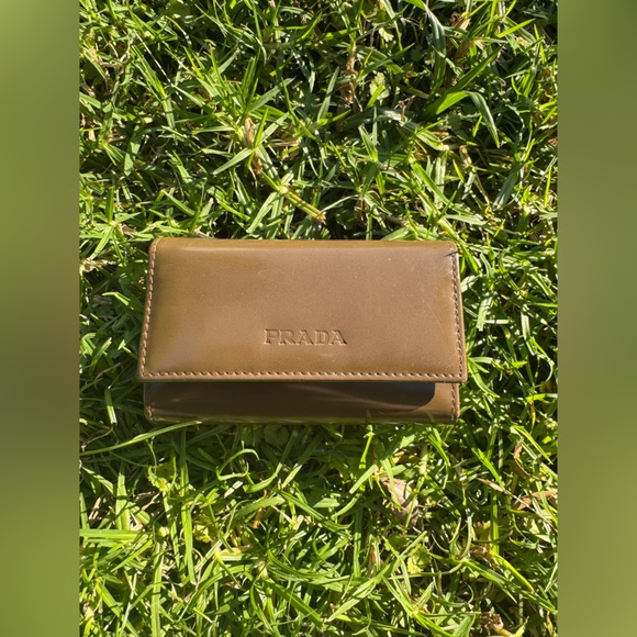Prada Handbags - Vintage Prada Olive brown Patent Leather Key Wallet